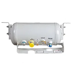6813 – MANCHESTER Propane Tank, ASME Permanent Mount Tank 5.5 Gallon Capacity 23 Inch Length x 10 Inch Diameter Powde...